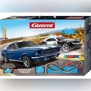 Racing Race Battery Operated 1:43 Scale Speed Trap Slot Car Track W/Jump/Carrera